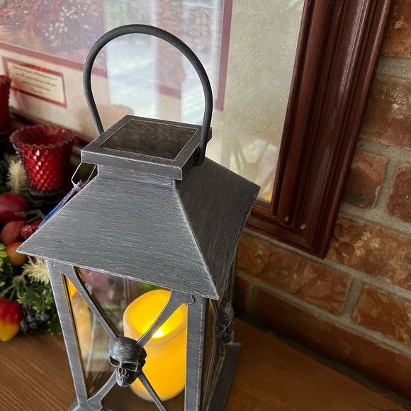 Skeleton Lantern with LED Candle -
13 Inch, Waterproof, Battery
Operated Decor - Picture 3 of 6